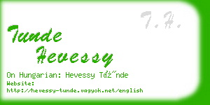 tunde hevessy business card